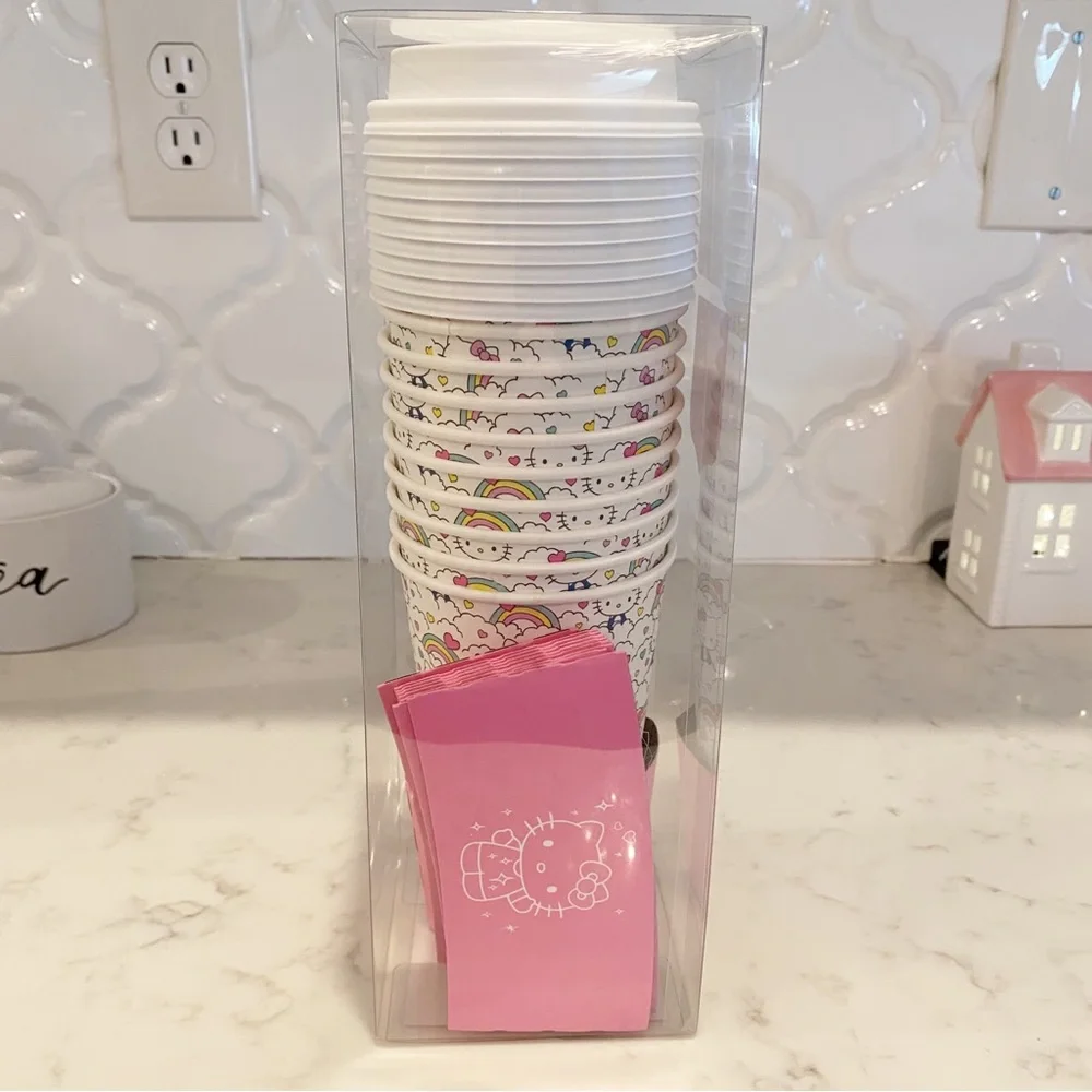 Hello Kitty 16 oz Disposable Hot Cup Set With Sleeves - Picture 5 of 7